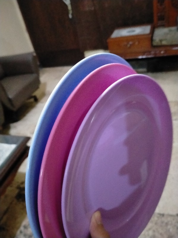 Technoplast Funtastic Blossom Dinner Round Plate 9 Set Of 3