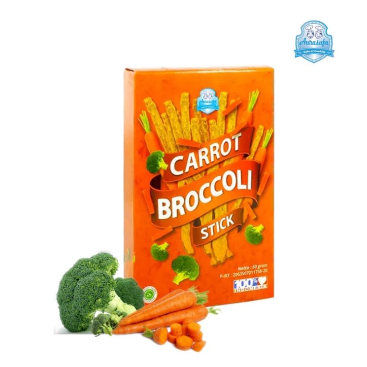 

Aurasufa Official NakDe' Carrot Broccoli Stick 60gram | Stik Wortel Brokoli | Camilan Sehat | Vegetarian | Snack