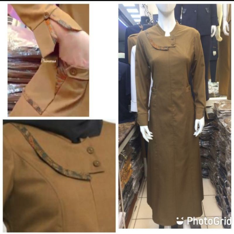 GAMIS PEMDA TUA LIS BATIK/GAMIS PNS/GAMIS GURU/GAMIS KHEKI
