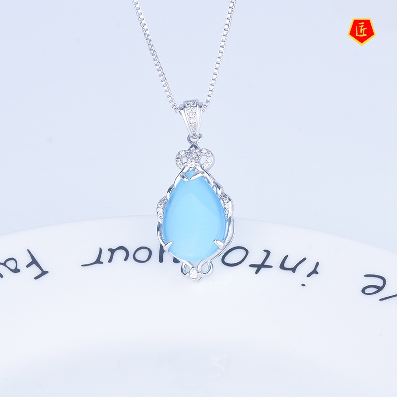 [Ready Stock]Fairy Crystal Rose Quartz Pendant Female Elegant Graceful