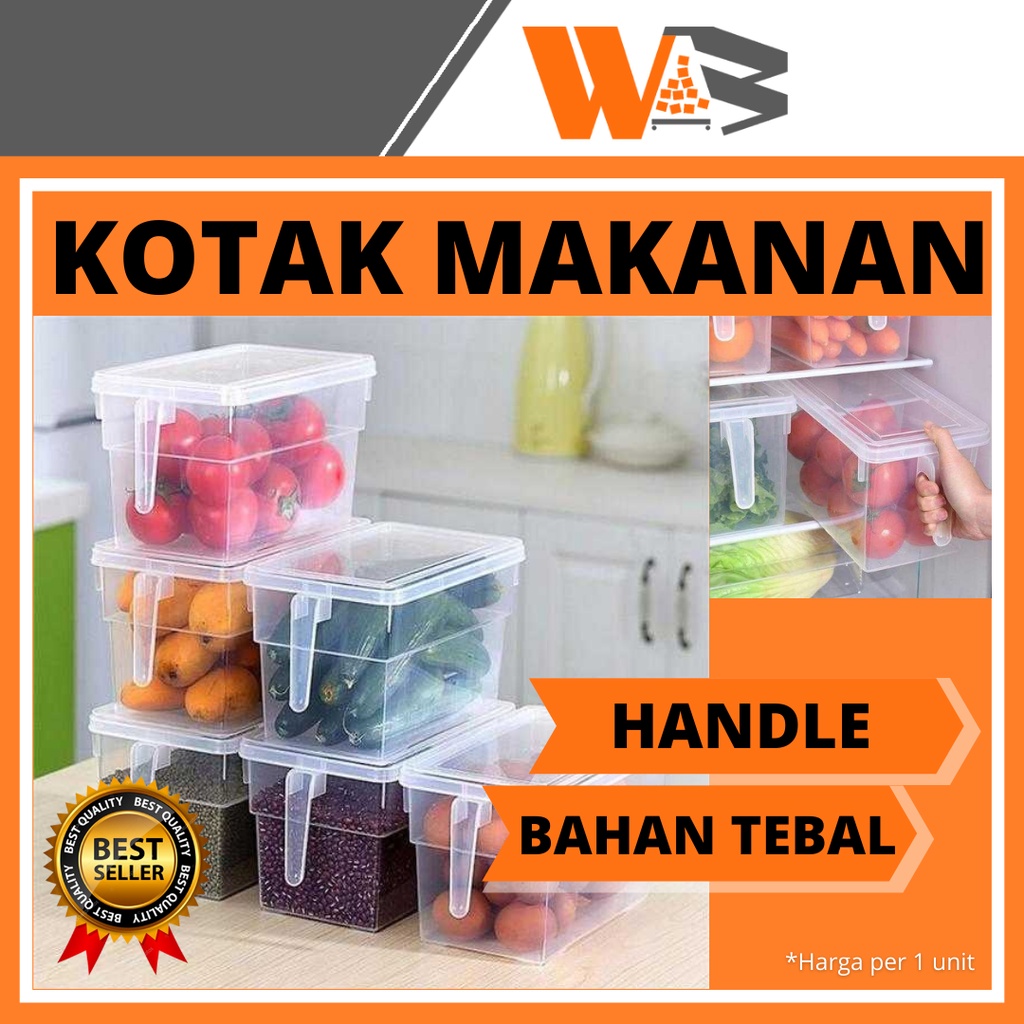 COD Tempat Penyimpanan Makanan Susun Di Kulkas Kontainer Makanan Kitchen Storage Food Box Transparan C92