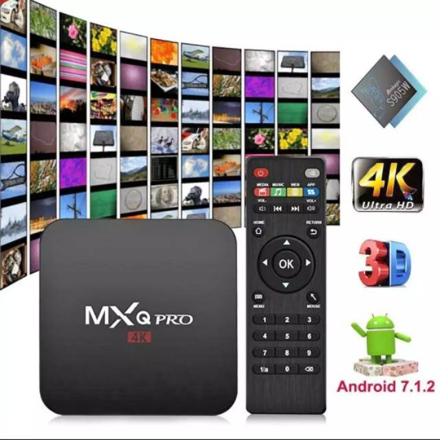MXQ Pro 4K Android TV Box STB Ram 1GB/8GB