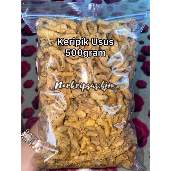 Jual Keripik Usus 500gram Usus Ayam Crispy Pedas Original Keripik