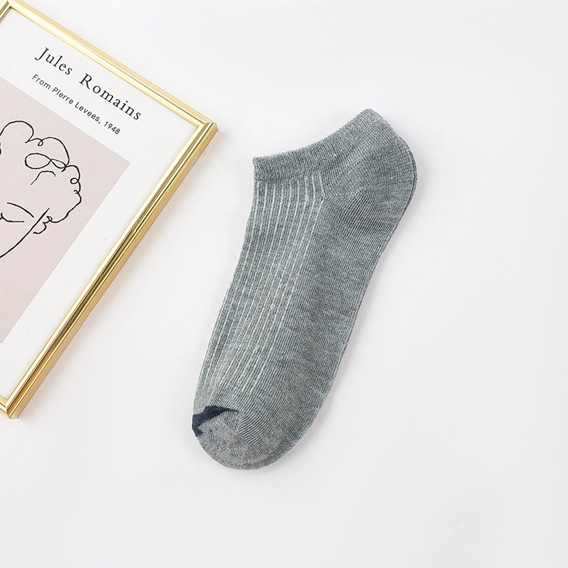 Kaos Kaki Ankle Pendek Lucu Tebal 1kg muat 86pcs Motif Brown Import Lembut GANNISE KK0002-KK0009 GRAY