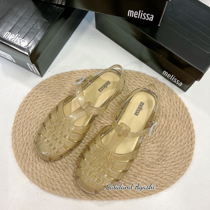 Sepatu Melissa possesion gold/sepatu jelly melissa/melissa gold/sepatu sandal melissa