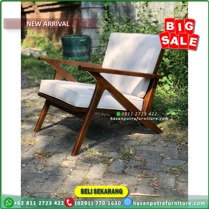 Kursi Sofa Santai Single Teak Lounge Chair Kursi Sofa Malas SofaSantai