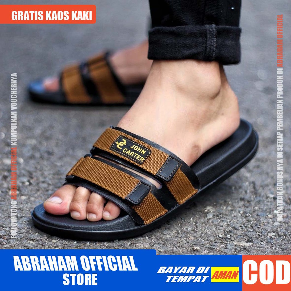 ABRHM x AUDIC Sandal Slide Pria Sandal Slop Pria Keren Sendal Selop Cowok / Cowo Keren Ori Kekinian