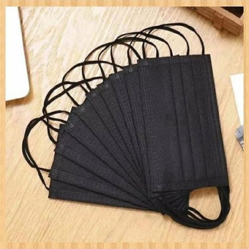 Masker 3ply Hitam Trend Korea Harga Per Pcs