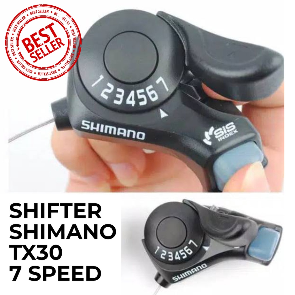 Shifter Sepeda Shimano TX30 7 Speed Operan Gigi Sepeda MTB Lipat DLL Shifter Sepeda Shimano TX30 7 Speed Operan Gigi Sepeda MTB Lipat DLL