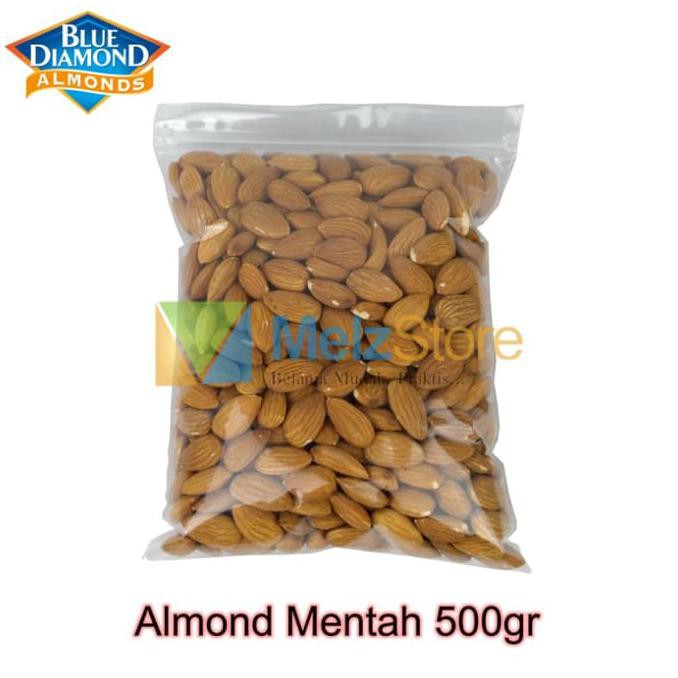 

Kacang Almond Mentah Kupas Utuh Raw Whole Blue Diamond 500Gr Mentarieka_Shop