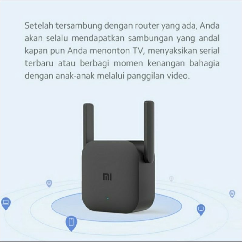 Mi WiFi Range Extender Pro Repeater Amplifier 300Mbps - Xiaomi Penguat Sinyal