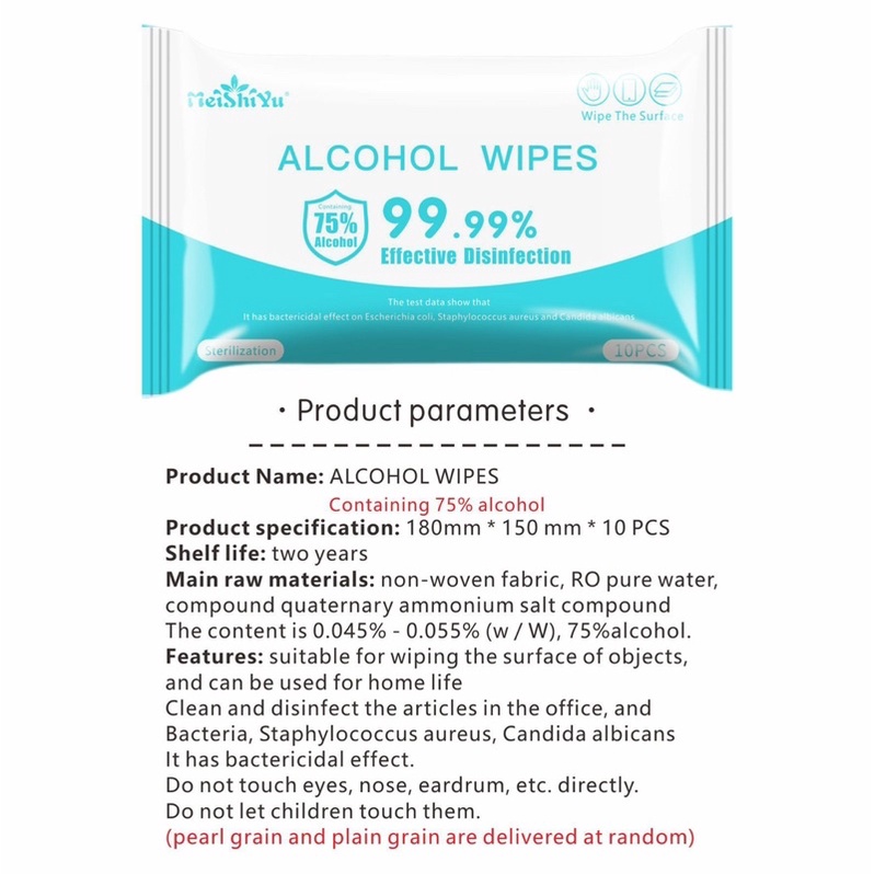 75% Alcohol Wipes isi 10pcs