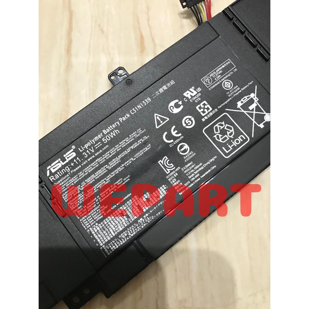 Baterai Laptop Asus TP300L TP300LA TP300LJ TP300LD TP300UA U303L UX303 UX303LN UX303L Q302L C31n1339