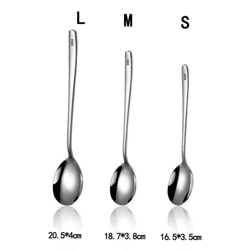 [Elegan] Sendok Pengaduk Teh Madu Peralatan Minum Untuk Piknik Kitche Stainless Steel Alat Makan Dapur Es Krim Dessert Spoon