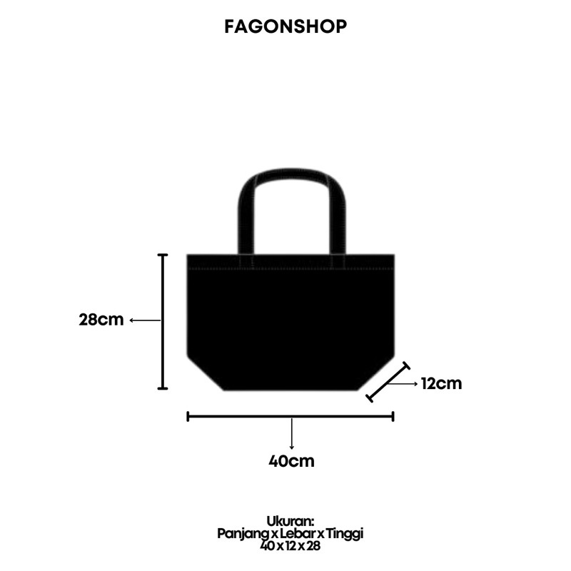 FAGON TOTEBAG FONT - BLACK