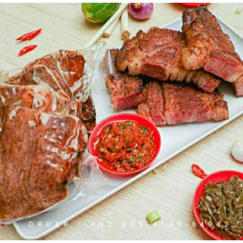 

Sei Sapi Daging Asap Lamalera Khas Kupang Vacuum 500g