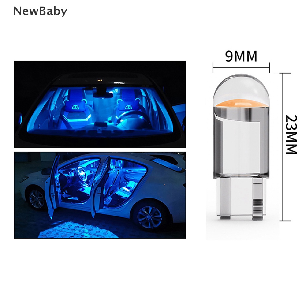 Newbaby 2pcs Lampu Dome LED W5W 194 T10 6000K Warna Putih Untuk Mobil