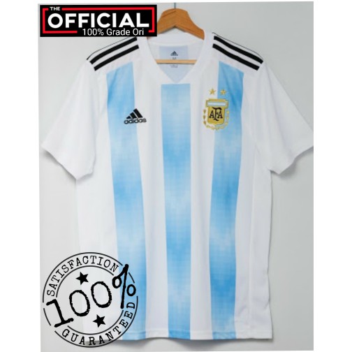 BAJU BOLA / FUTSAL Costum JERSEY ARGENTINA HOME 2018 WORLD CUP PIALA DUNIA GRADE OFFICIAL