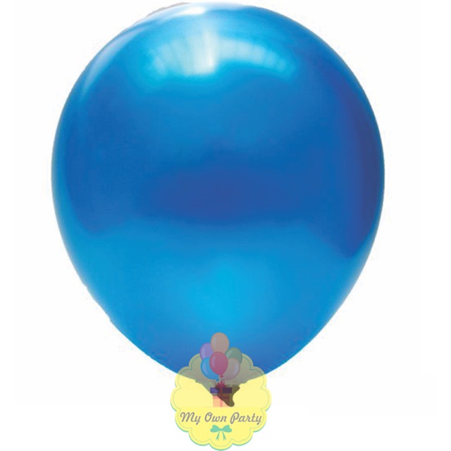 Balon Metalik Biru Tua / Balon Latex Biru Tua Pack isi 50 Pcs