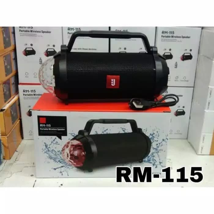 Speaker BLUETOOTH RM115 RM-115 LED Disco + TWS wirelles ACC Grosir