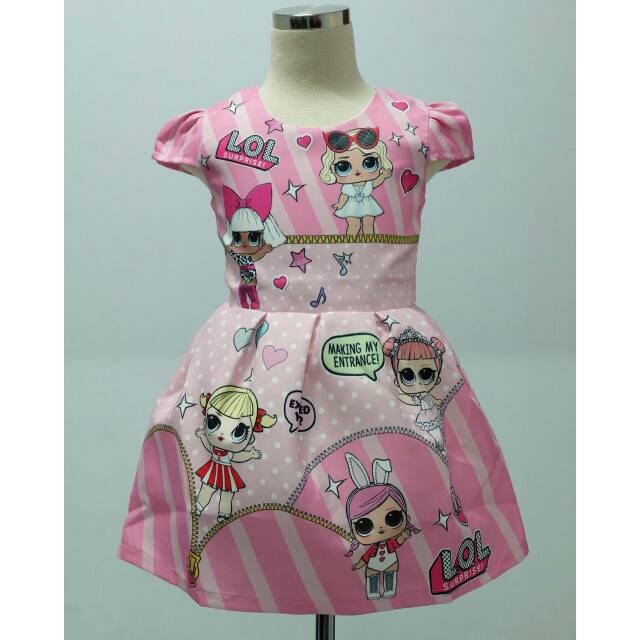 Dress satin lol pink
