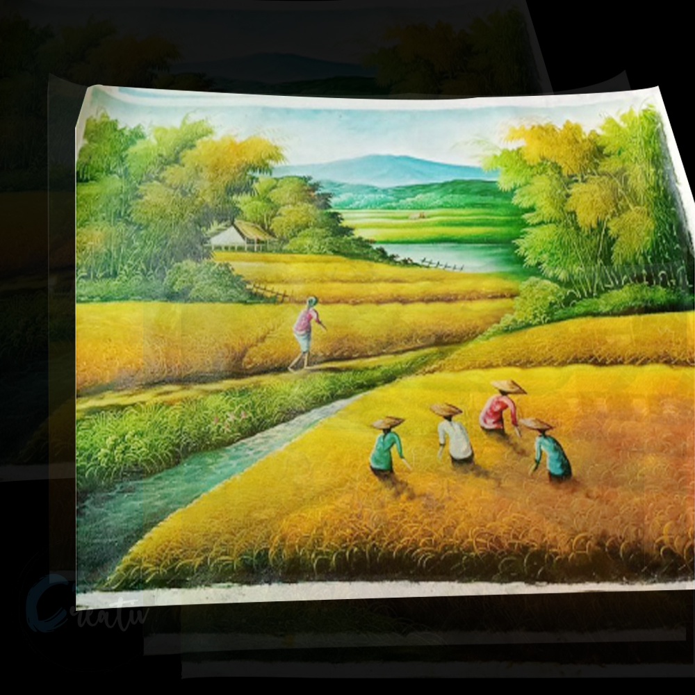 LUKISAN PEMANDANGAN / LUKISAN BESAR / LUKISAN KANVAS PEMANDANGAN - 60 X 80