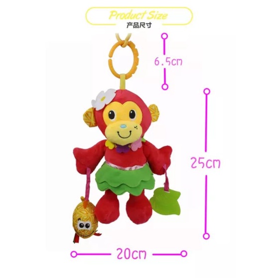 Boneka Jumbo Set Mainan Gantungan Stroller Kasur Bayi Rattle Teether Set Lucu