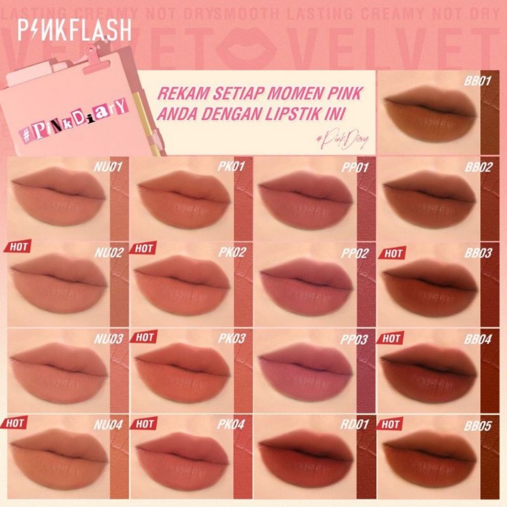 PINKFLASH Silky Velvet Lip Cream | Lipcream | Lipstick | PinkDiary Pink Flash