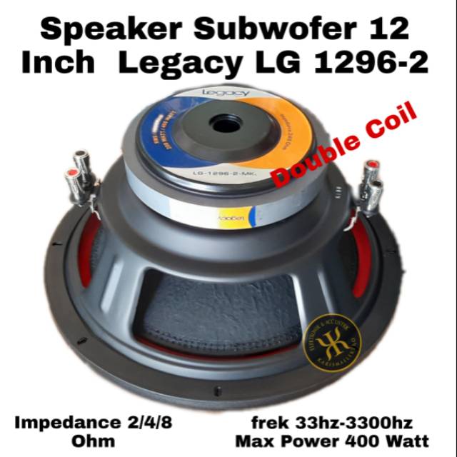 Speaker Subwofer 12 Inch Legacy LG 1296-2