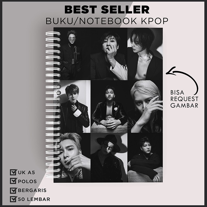 

[TERLARIS] Notebook A5 Buku Tulis Buku Catatan KPOP Super Junior Time Less Planner Book Kpop