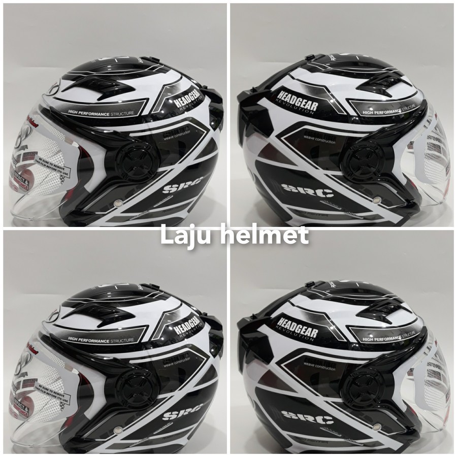helm nhk gladiator double visor touring white silver