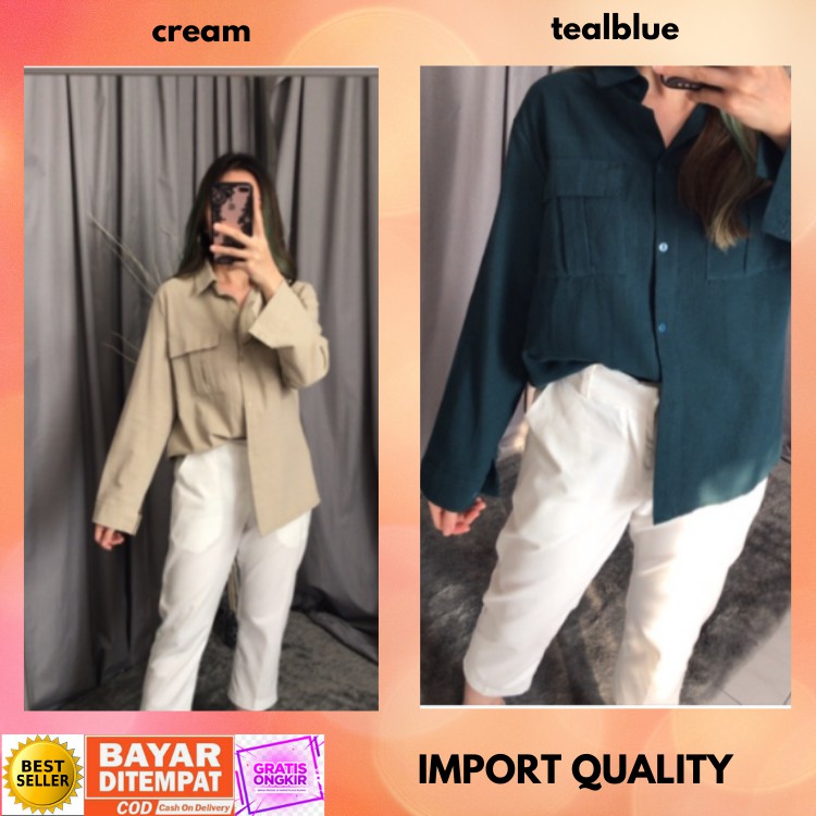 Morgan Linen Shirt Pakaian Import