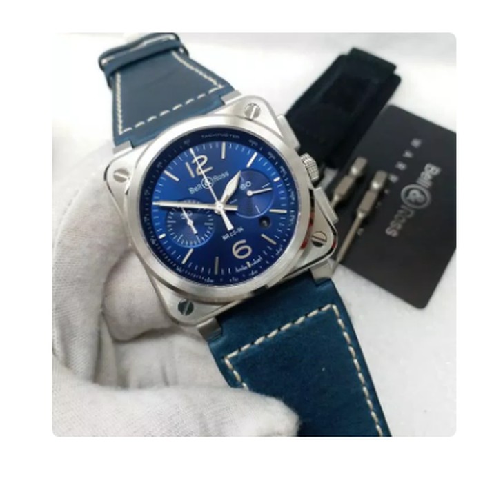 Bell & Ross BR 03-94 Blue Chronograph Jam Tangan Pria