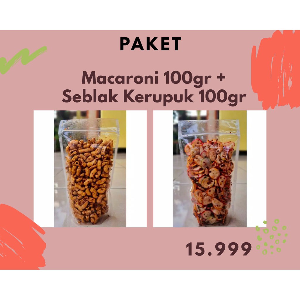 

Paket Promo Harga terjangkau Macaroni Dan Seblak Kerupuk!!