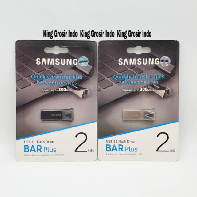 Flashdisk Samsung Original 2GB 2 GB BAR Plus 300Mbps Flash Drive USB 3.1