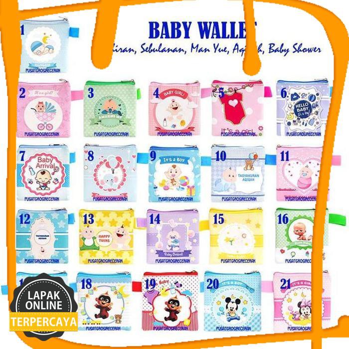 Terbaru Custom Baby Wallet Souvenir Dompet Kelahiran Sebulanan Aqiqah Bayi - Mickey Minnie Barang