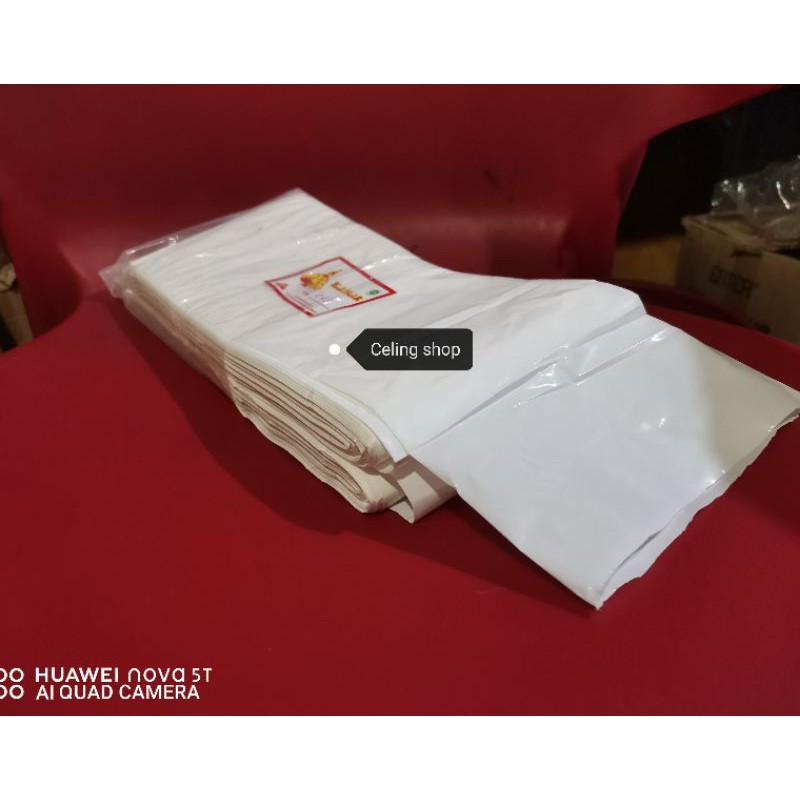Ada Stok plastik PE ROL TEMPE roll putih susu melar tanpa putus 10cm 11cm 12cm 13cm 1kg
