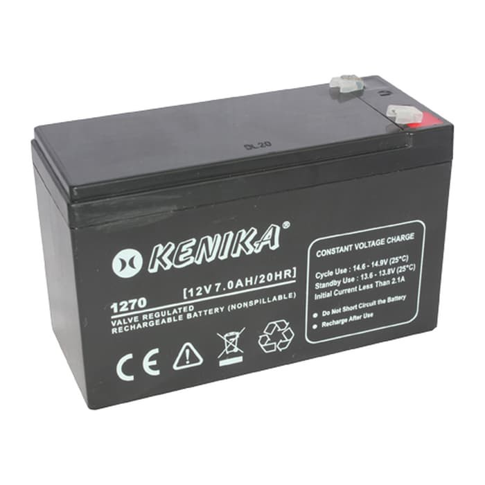 KENIKA Baterai Aki Kering VRLA 12V / 7Ah Sealed Lead-Acid Battery