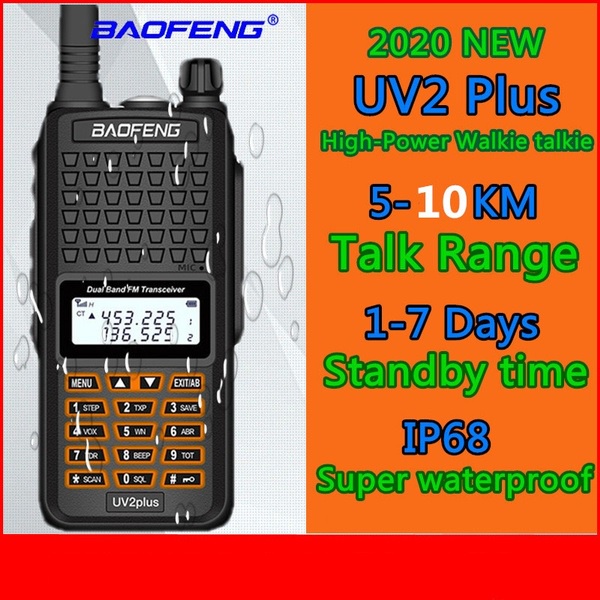 UV2PLUS - Two-Way Dual Band Radio Walkie Talkie 5W Power