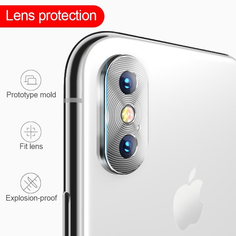 Pelindung Lensa Kamera Bahan Metal Alloy Untuk Iphone Xs Max Xr X 2 7 8 Plus