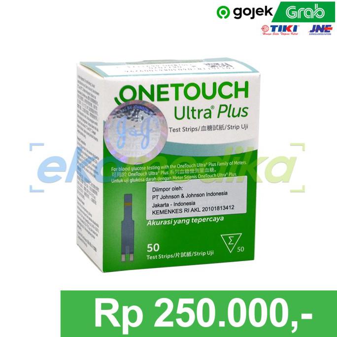 ( BISA COD ) Strip Gula Darah Onetouch One Touch Ultra Plus Flex 25T - 1 Box isi 50 BERMUTU [Kode