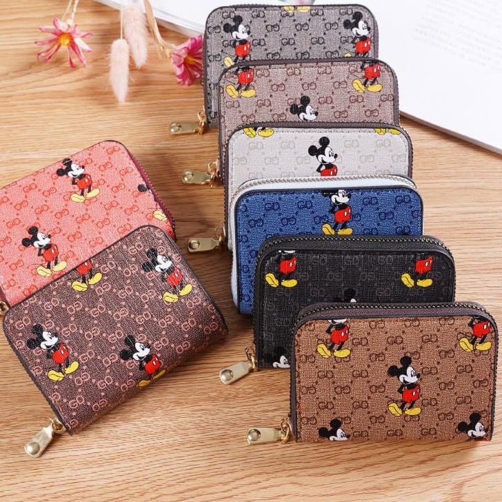 kodeU0g0F--(COD) Dompet Kartu Wanita Mickey Wallet Coin Card Pocket MALL SHOPPING
