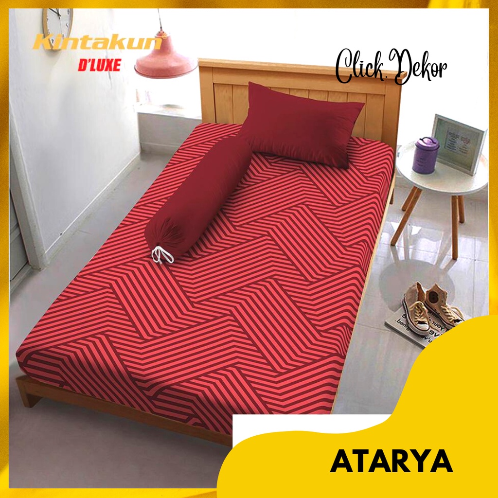 Sprei Kintakun Dluxe Single - Sprei Single ukuran 120x200 tinggi 20 cm Motif ATARYA Sprei Cantik Mur