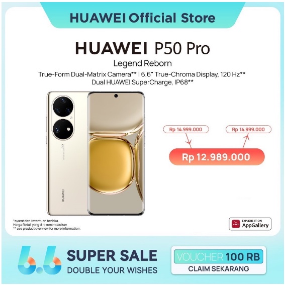 HUAWEI P50 PRO | ZOOM 100X | SNAPDRAGON 888 | TERMURAH