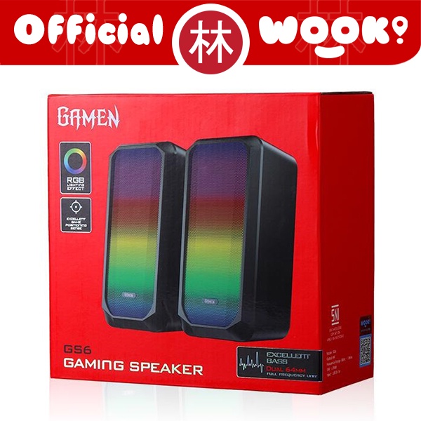 Gamen GS6 Gaming Speaker With RGB Rhythm Lights Excellent Bass 6W