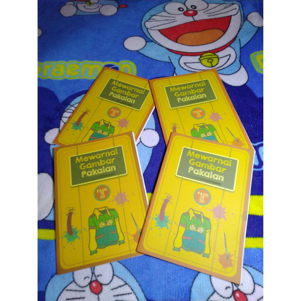 BOOKLET Buku Mewarnai Gambar Pakaian Contoh Warna Shopee Indonesia