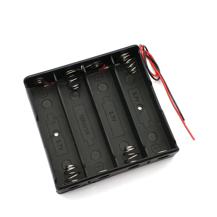 4X 18650 BATTERY HOLDER BATERAI CASE BATERE BOX KOTAK BATRE + KABEL