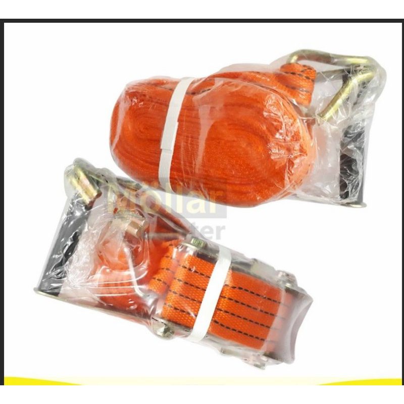 (Bisa COD) RACHET TIE DOWN 2 TON X 10 METER - TALI IKAT BARANG MOBIL TRUK 2" (5cm) 10M - Tali Krek