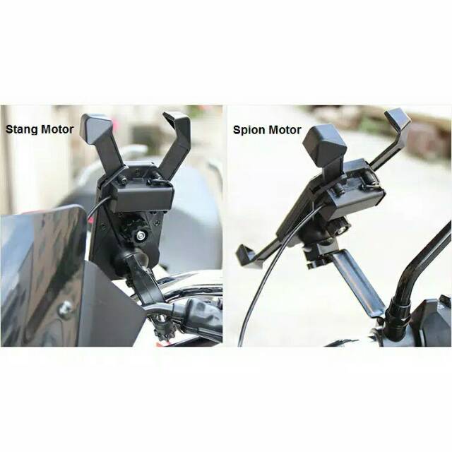 Holder Handphone / HP Motor Charger USB 2 In 1 Stang Spion Motor 2.1A Vinyx Bebek Matik Moge Matic