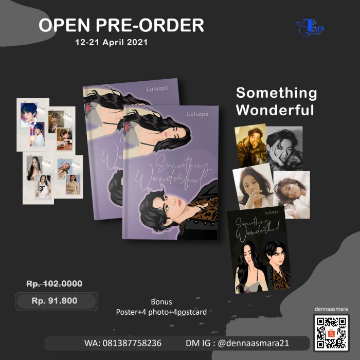 

HOT SALE!!! NOVEL SOMETHING WONDERFUL JENNIE V TERMURAH